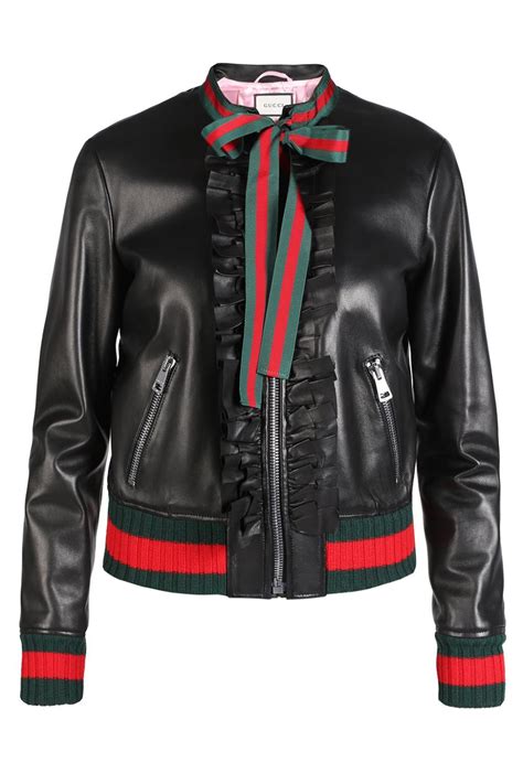 gucci jacket lavaggio woemns|Gucci leather jacket for women.